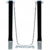 2 x Black Removable Security Bollards & Chain Kit – Heavy Duty Parking & Driveway Posts (100P)