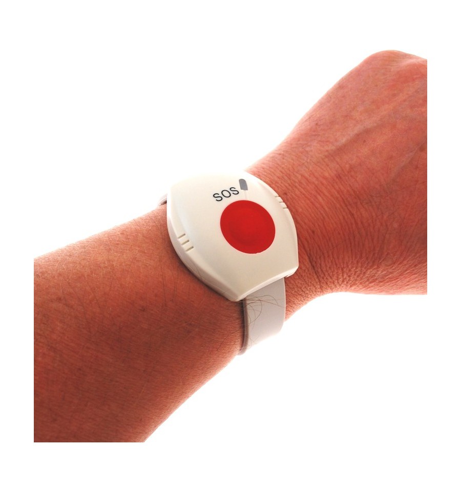 KP9 GSM Wireless 400 ft Staff Panic Alarm D|Wristband Buttons|