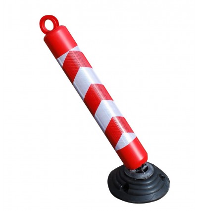 Plastic Bendy Bolt Down Bollard with Reflective Chevron Sticker (001-3430)