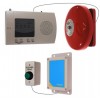 Wireless Industrial Doorbell Kit (900m) – ‘Please Ring’ Button with Internal Receiver & Wired Red Bell (DA600+)