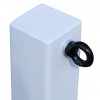 H/D White 100P Removable Security Post with 1 x R/H Black Chain Eyelet (001-4050 K/D & 001-4040 K/A)