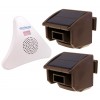 2 x Brown PIR DA600-T Wireless Garden & Driveway Alert Kit