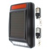 Solar Powered Wireless Siren & Flashing Strobe Light & Remote Controls