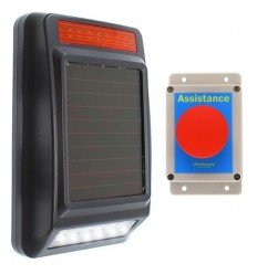 Long Range Wireless Siren & Strobe Alert System (no power required)