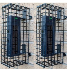 1B-60 Solar Powered Wireless Perimeter Beams with Protective Wire Cage