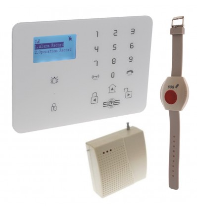 KP9 GSM Wireless Panic Alarm with Wristband Panic Button & Repeater