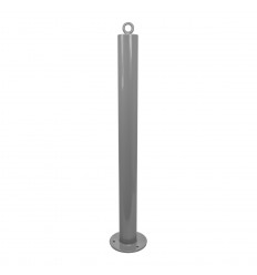 Grey 3" Diameter Bolt Down Steel Bollard (001-4820)