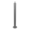 Grey 76mm Bolt Down Steel Bollard with Top Chain Eyelet – Heavy Duty Car Park Security Post
