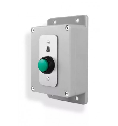 H/D Push Button with a Protect-800 Battery Powered Wireless Transmitter within a Weatherproof Box