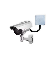 IR Technology DC2 Solar Powered Dummy CCTV Camera supplied with Cable Management Box