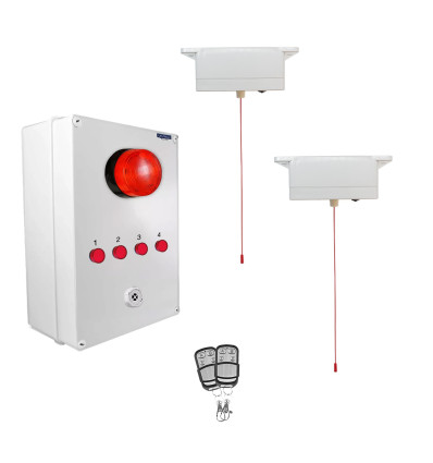 Long Range (900 metre) Wireless Disabled Toilet Alarm with Control Box & 1 Pull Cord (DA600+)