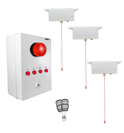 Long Range (900 metre) Wireless Disabled Toilet Alarm with Control Box & 1 Pull Cord (DA600+)