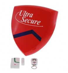 External Magnetic Contact & Battery Smart Alarm Siren & Flashing Strobe.