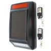 Solar Powered Wireless Siren & Flashing Strobe Light & Remote Controls