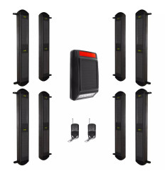 4 Sets of Wireless Perimeter 2B Beams, 900m Range + Outdoor Solar Siren/Chime (DA600+)