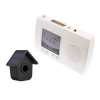 2000ft Wireless Garden & Driveway Alarm Kit – 1 Birdbox PIR Sensor with Dual Solar Panels, 4 Channel Indoor Receiver (DA600+)