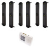 Perimeter Alarm with 3 sets of 2B-100 (3000ft) Wireless Solar Beams & 4-channel Receiver (DA600+)