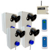 Wireless Lockdown Control Boxes with Blue Strobes, Loud 118dB  Sirens, Signal Repeater, Portable Trigger & Stop Buttons