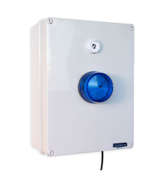 Wireless Lockdown Control Boxes with Blue Strobes, Multi-Tone Sirens, Signal Repeater, Portable Trigger & Stop Buttons