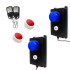 Wireless Panic System for Businesses, Stores & Care Facilities – Double Blue Flash + Siren / 2 buttons (600 ft)