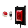Wireless Panic System for Businesses, Stores & Care Facilities – Red Strobe Siren / 1 button (600 ft)