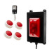 Wireless Panic System for Businesses, Stores & Care Facilities – Red Strobe Siren / 4 buttons (600 ft)