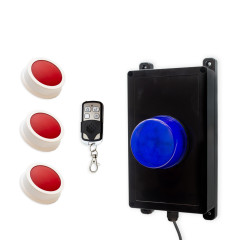 Wireless Panic System for Businesses, Stores & Care Facilities – Blue Flash / 1 button (200m)