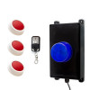 Wireless Panic System for Businesses, Stores & Care Facilities – Blue Flash / 3 buttons (600 ft)