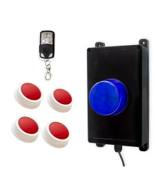 Wireless Panic System for Businesses, Stores & Care Facilities – Blue Flash / 1 button (200m)