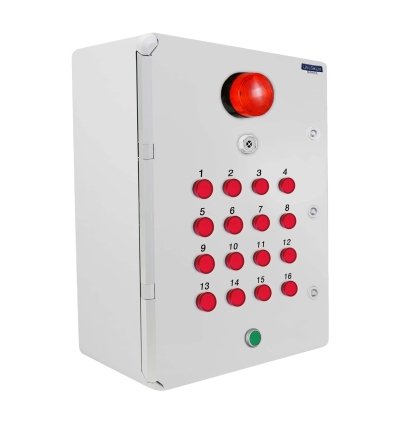 Additional Control Box for Wireless Alert System 900m - / Siren / Strobe / 4 LEDs / Stop Button (DA600+)