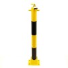 Yellow Heavy Duty Fold Down Parking Post with Top Mounted Padlock – Security Bollard (810Y)