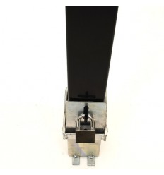 H/D Black 100P Removable Parking & Security Post with Reflective Pads
